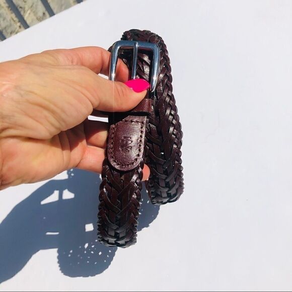 Dark brown braided belt size xlarge - Picture 2 of 6